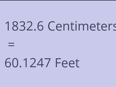 1832.6 CM TO FEET