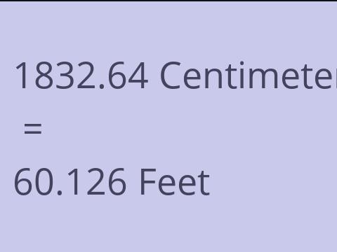 1832.64 CM TO FEET