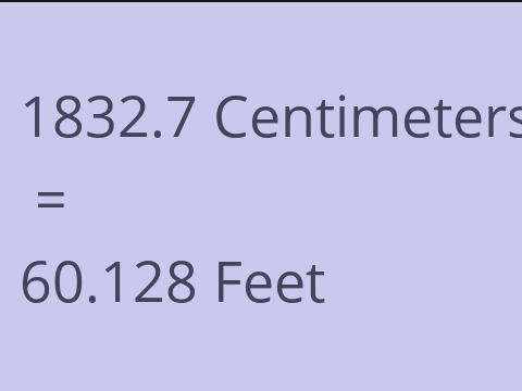 1832.7 CM TO FEET