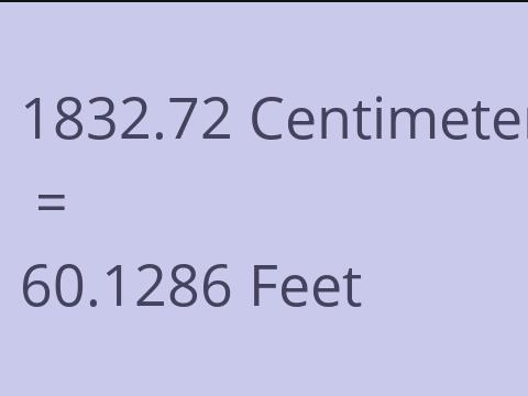 1832.72 CM TO FEET