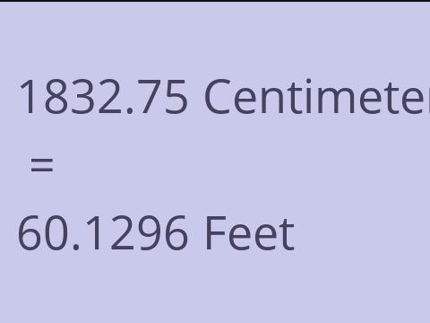 1832.75 CM TO FEET