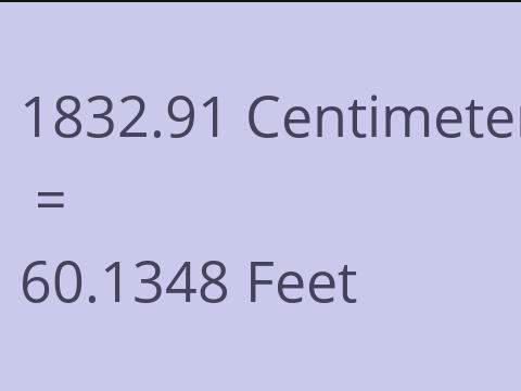 1832.91 CM TO FEET