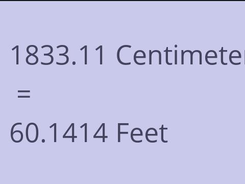 1833.11 CM TO FEET