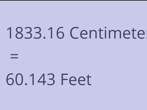 1833.16 CM TO FEET