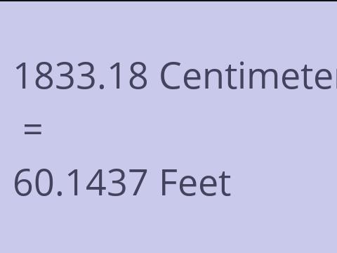 1833.18 CM TO FEET