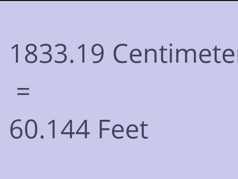 1833.19 CM TO FEET