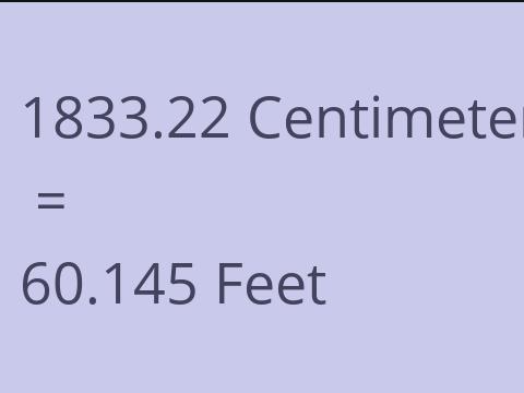 1833.22 CM TO FEET