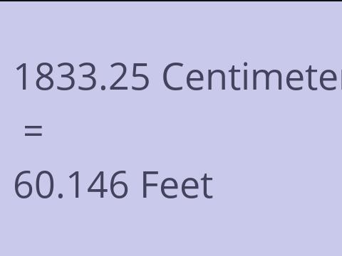 1833.25 CM TO FEET