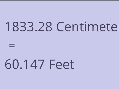 1833.28 CM TO FEET