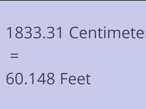 1833.31 CM TO FEET