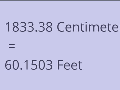 1833.38 CM TO FEET