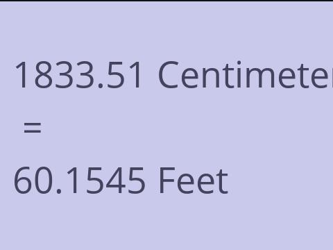 1833.51 CM TO FEET
