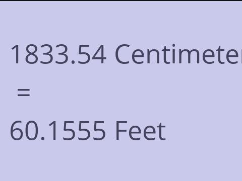 1833.54 CM TO FEET