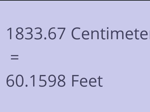 1833.67 CM TO FEET