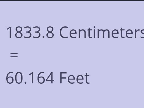 1833.8 CM TO FEET