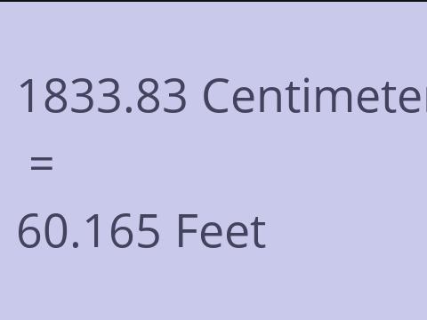 1833.83 CM TO FEET