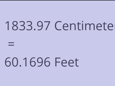 1833.97 CM TO FEET