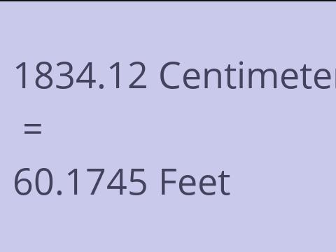 1834.12 CM TO FEET