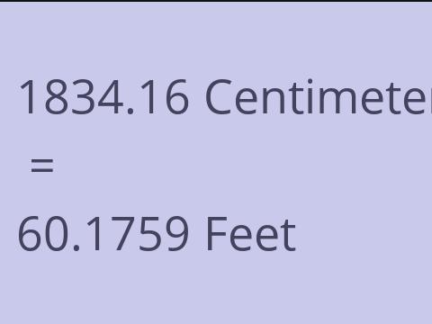 1834.16 CM TO FEET