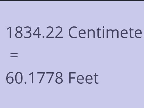 1834.22 CM TO FEET