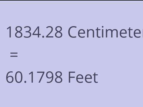 1834.28 CM TO FEET