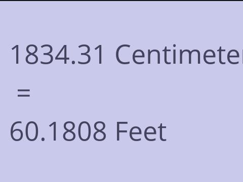 1834.31 CM TO FEET