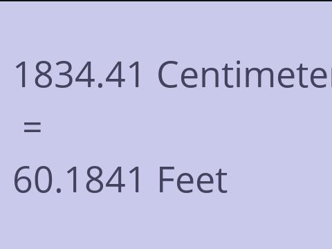 1834.41 CM TO FEET