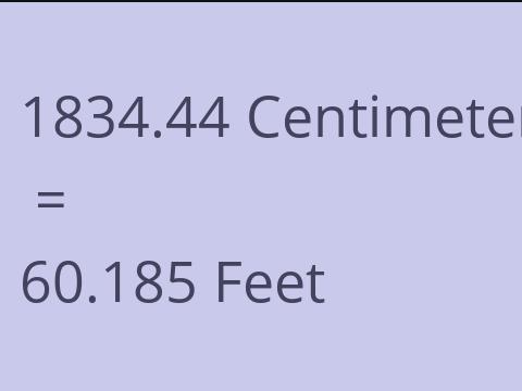 1834.44 CM TO FEET