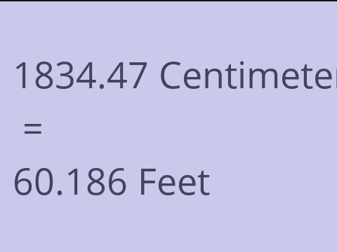 1834.47 CM TO FEET