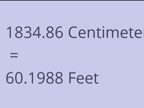 1834.86 CM TO FEET