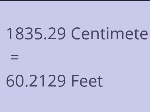 1835.29 CM TO FEET