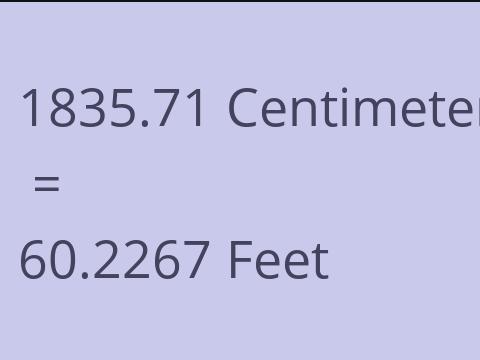 1835.71 CM TO FEET