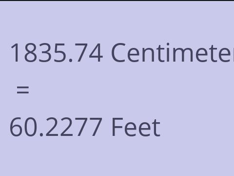 1835.74 CM TO FEET