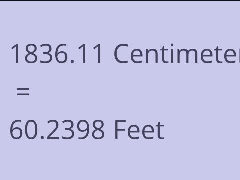 1836.11 CM TO FEET