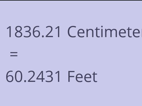 1836.21 CM TO FEET