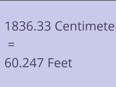 1836.33 CM TO FEET