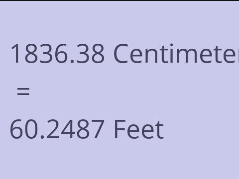 1836.38 CM TO FEET