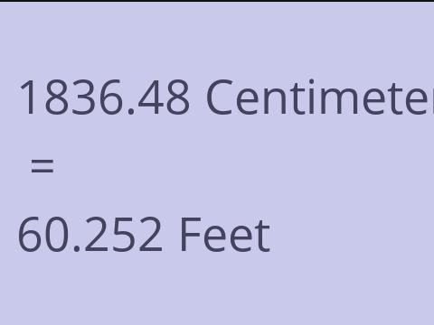 1836.48 CM TO FEET