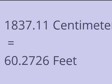 1837.11 CM TO FEET