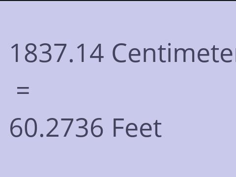 1837.14 CM TO FEET