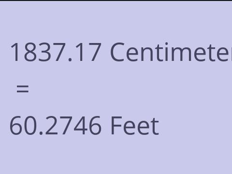 1837.17 CM TO FEET