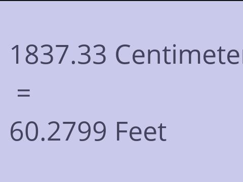 1837.33 CM TO FEET