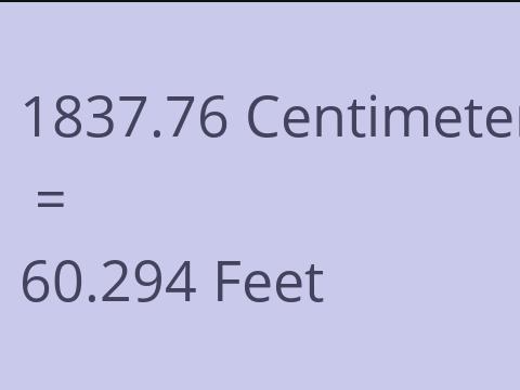 1837.76 CM TO FEET