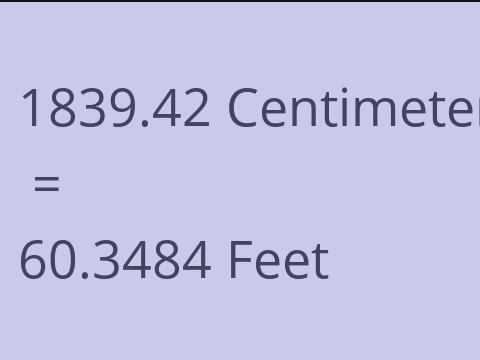 1839.42 CM TO FEET