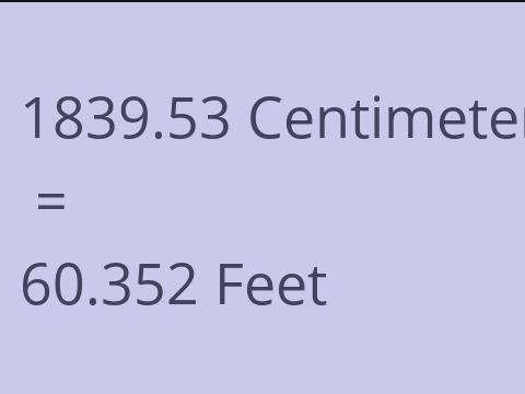 1839.53 CM TO FEET