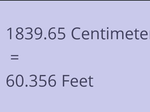 1839.65 CM TO FEET