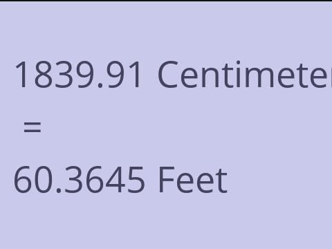 1839.91 CM TO FEET