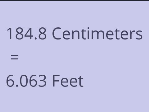 184.8 CM TO FEET