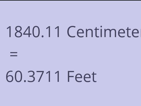 1840.11 CM TO FEET