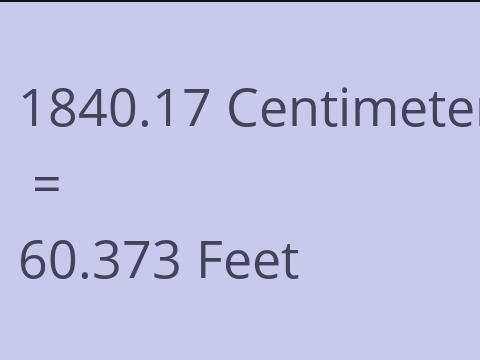 1840.17 CM TO FEET